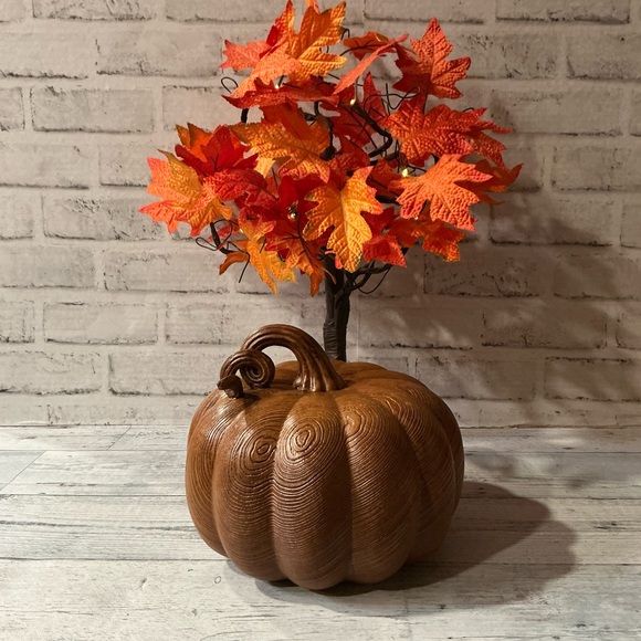 THE FARMHOUSE BY RACHEL ASHWELL 9in Pumpkin Decor - Picture 1 of 6